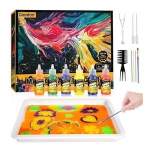 Coodoo Magic Marbling Art Kit Kids STEM Paint Project Ages 6+ Water Painting Set